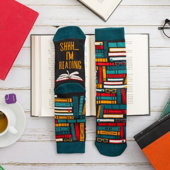 Book and Reading Socks - Funny gift for book lovers - Cozy socks for men and wom - Picture 4 of 8